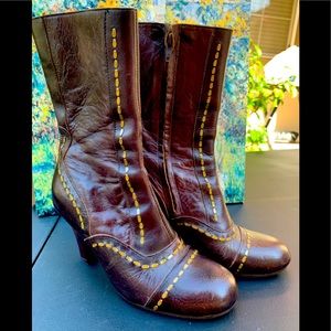 Vintage Style Mid Calf Boots